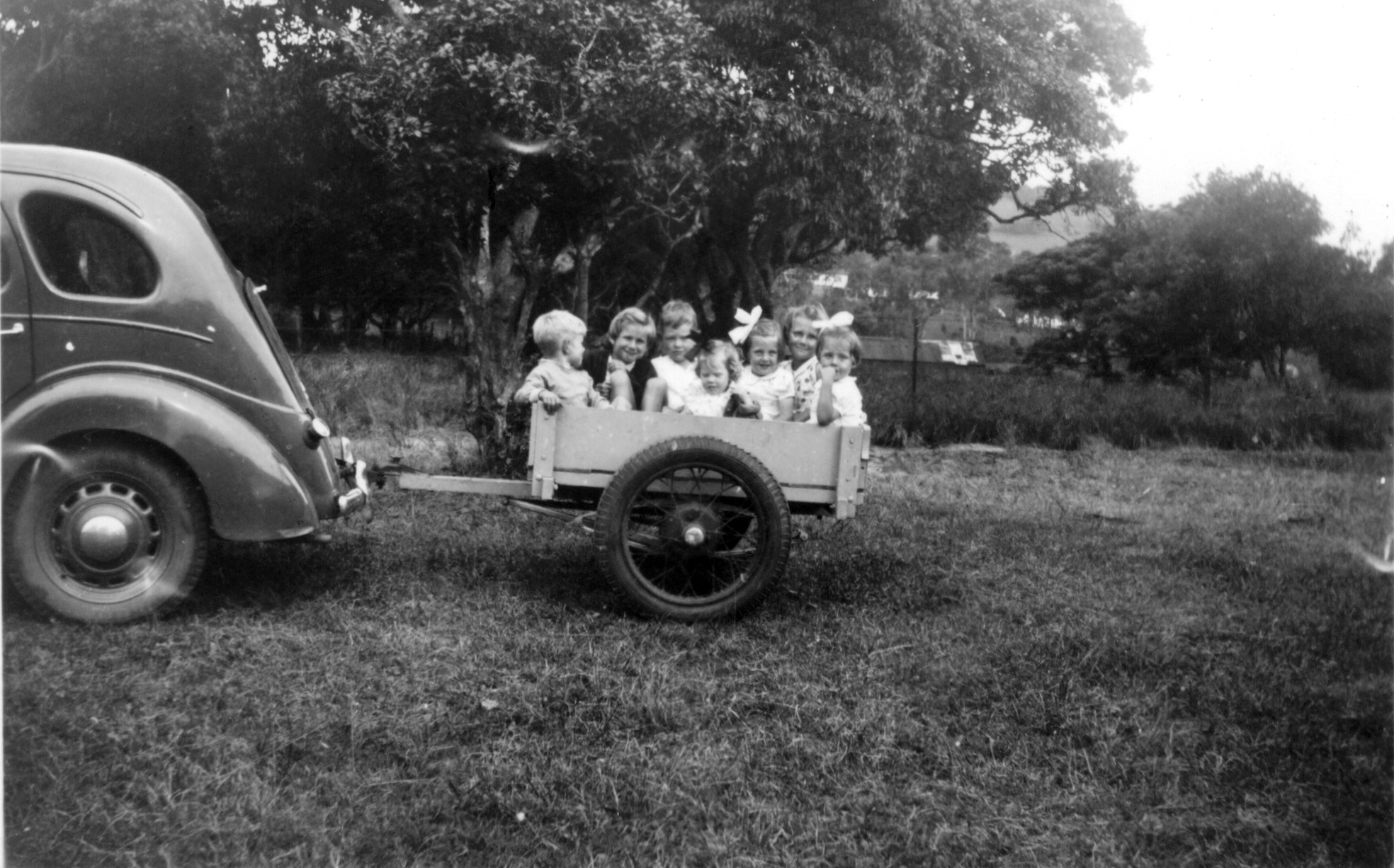 Cousins going for a joy ride at Preston House